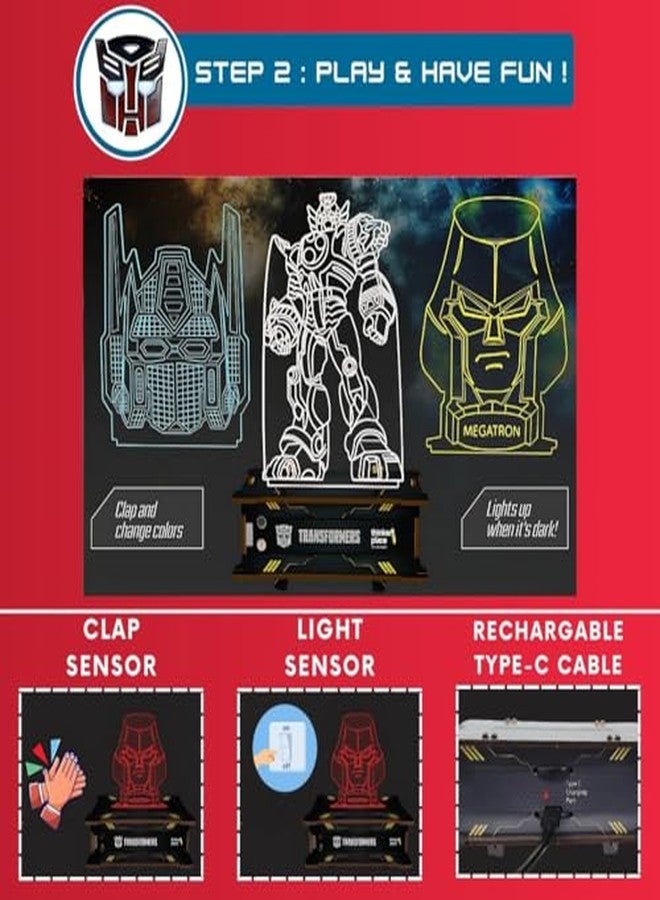 ThinkerPlace Transformers Smart Lamp DIY Kit | Build, Learn & Play | STEM Toy for Kids Age 6+ | Sensor Learning Kit with AR Experience | Fun Educational Game - Image 5